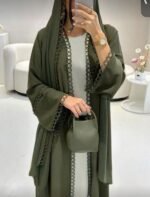 ⁦عباية نسائية زيتي⁩ - الصورة ⁦4⁩