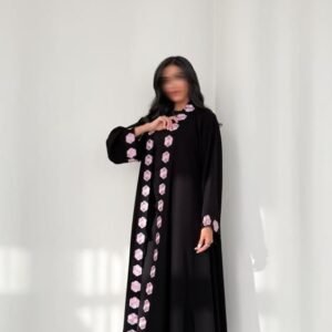 عباية دبل كلوش ورد