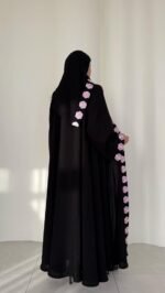 ⁦عباية دبل كلوش ورد⁩ - الصورة ⁦8⁩