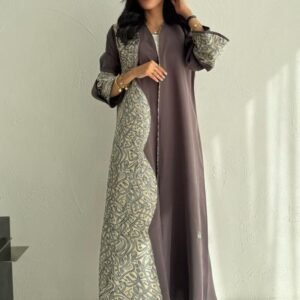 عباية كريب رمادي