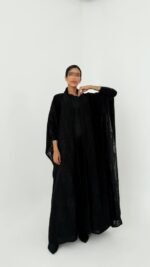 ⁦عباية شيفون مشجرة⁩ - الصورة ⁦5⁩